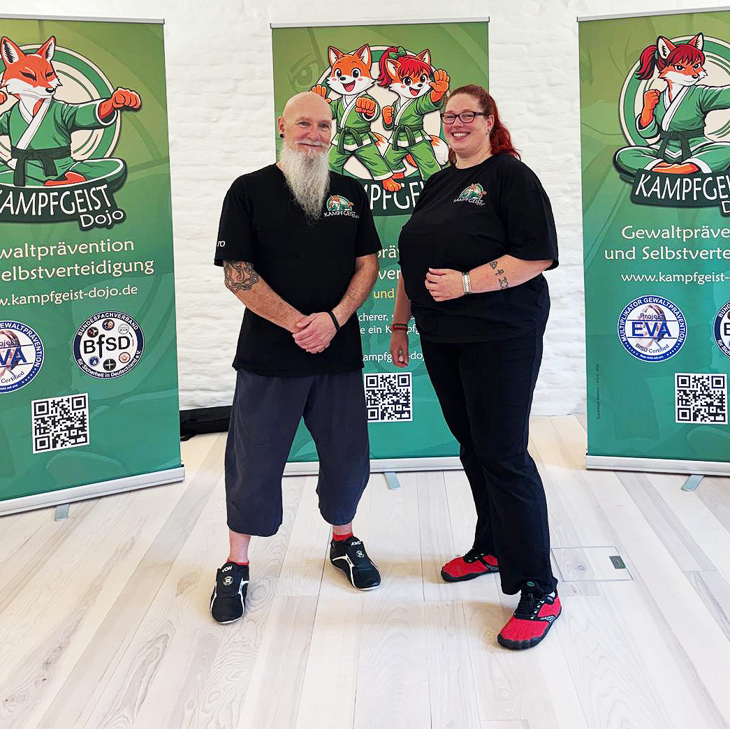 Diana Fuchs-Schlamp und Daniel Schlamp. Die Trainer vom Kampfgeist Dojo Scheyern.