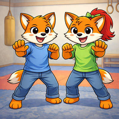 Yuna und Yuki trainieren im Kampfsport Dojo Scheyern Yuna und Yuki trainieren im Kampfsport Dojo Scheyern
